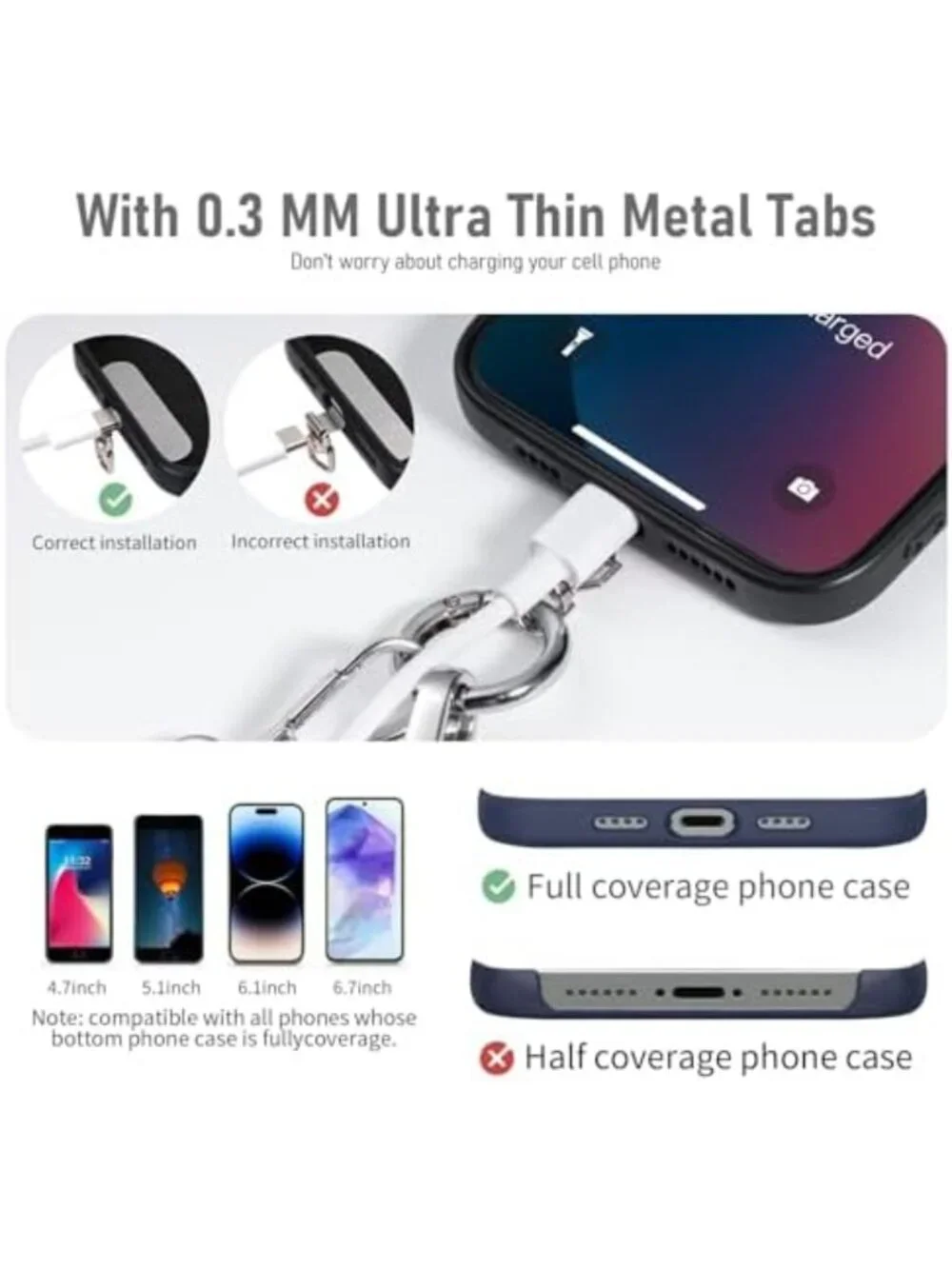 Adjustable Crossbody Phone Lanyard with RFID Wallet - Detachable Clip & Go Strap